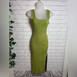 WINDSOR Elegant Green olive stretch Dress/size L
